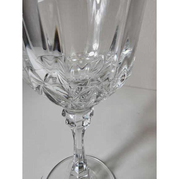 ST GEORGE American Heritage Water Wine Goblets Crystal 8" Tall Set of 2 - Picture 3 of 6